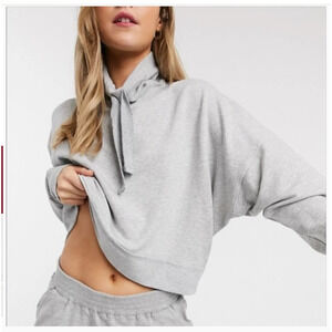 Free People Movement Lara Pullover Heather Gray Funnel Neck Size Large NWT